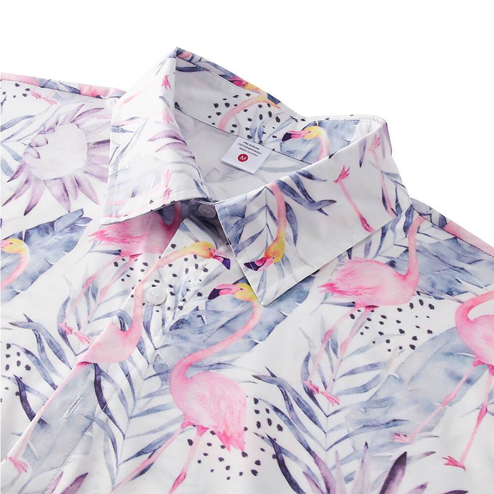 Pink Flamingo Ugly Aloha Shirts