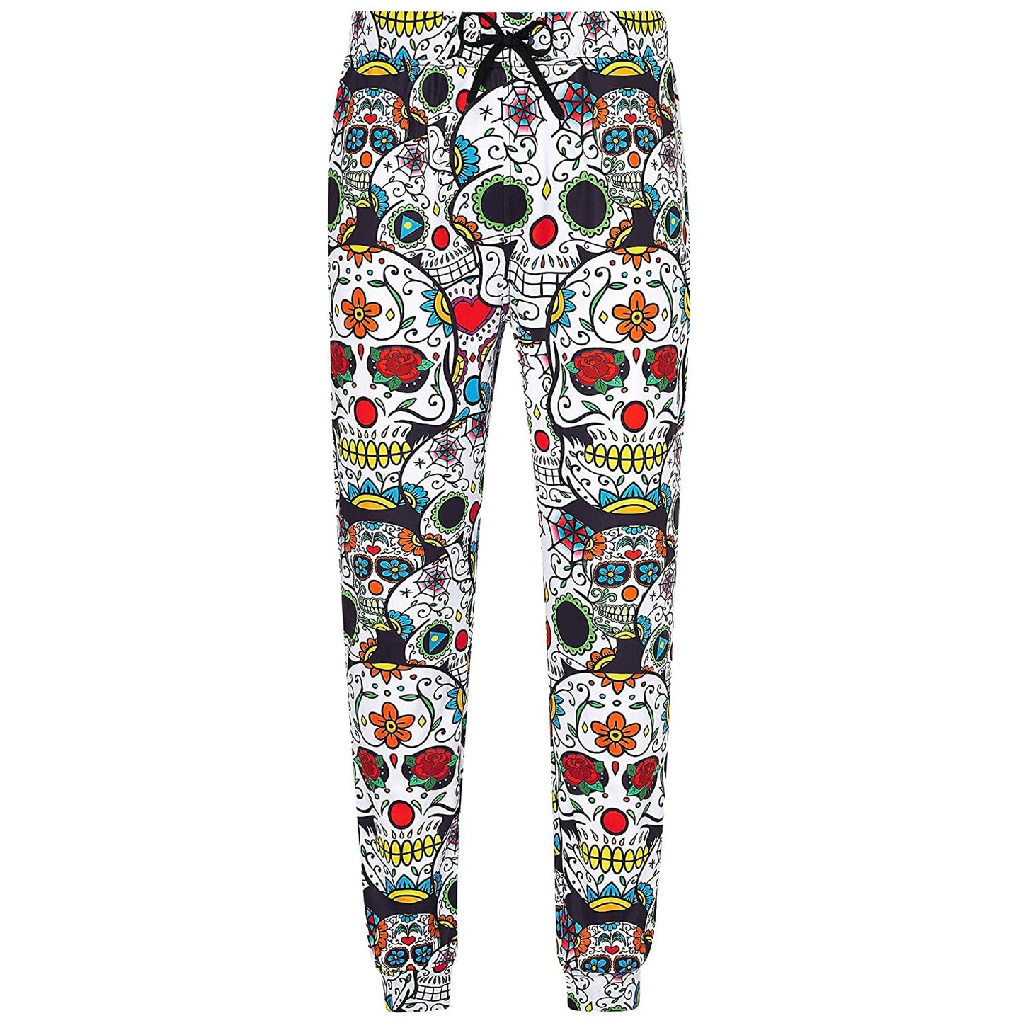 Rose Skull Funny Joggers