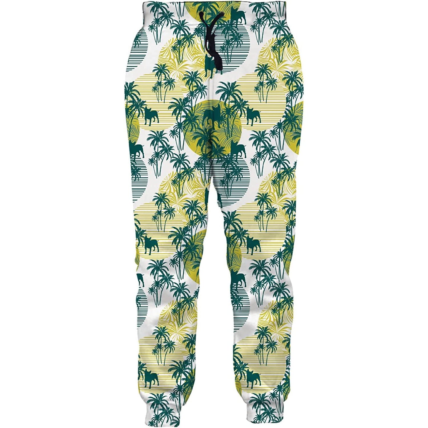 Palm Tree Dog Funny Joggers