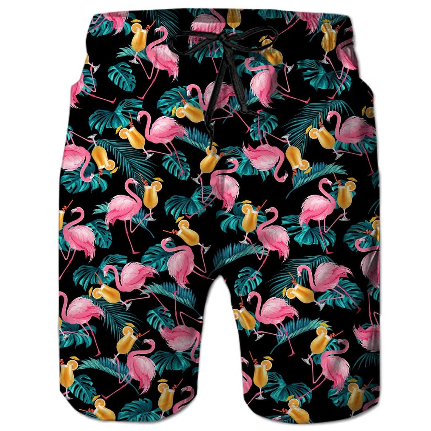 Pink Flamingo Juice Funny Board Shorts