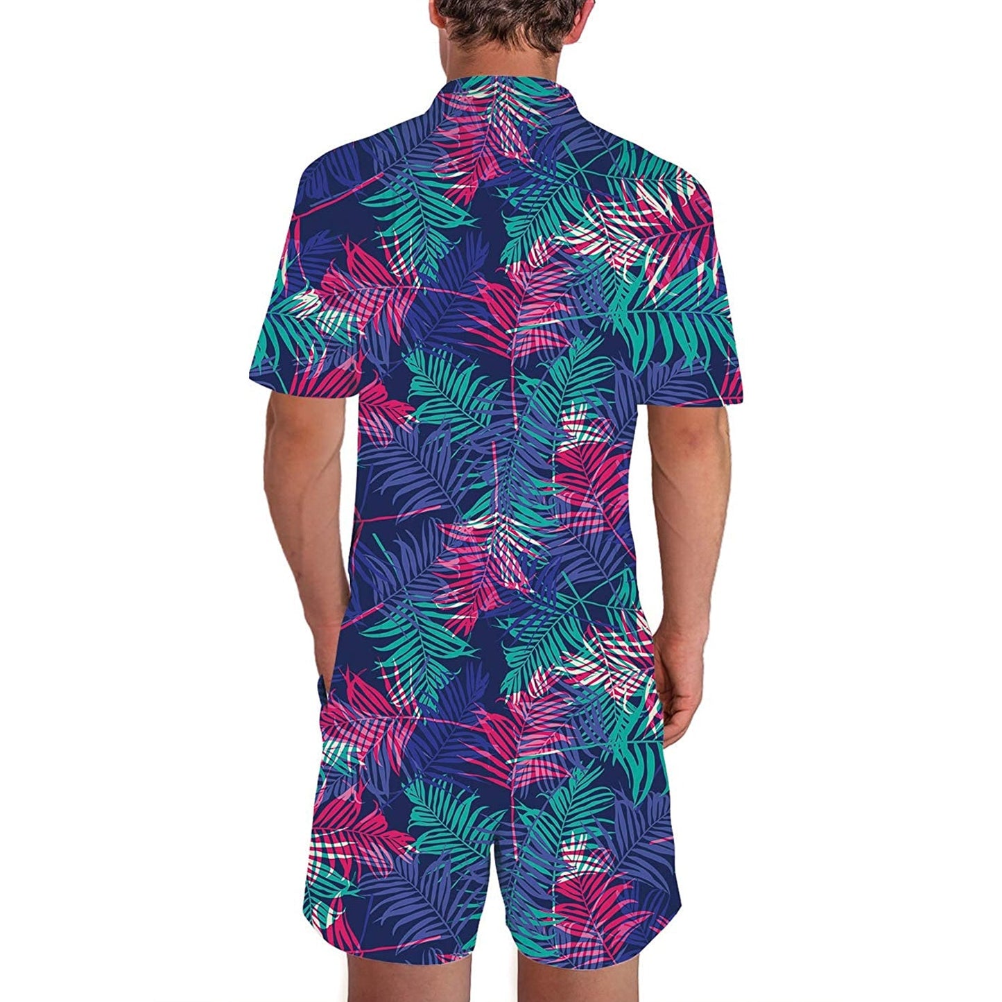 Tropical Leaf Male Romper