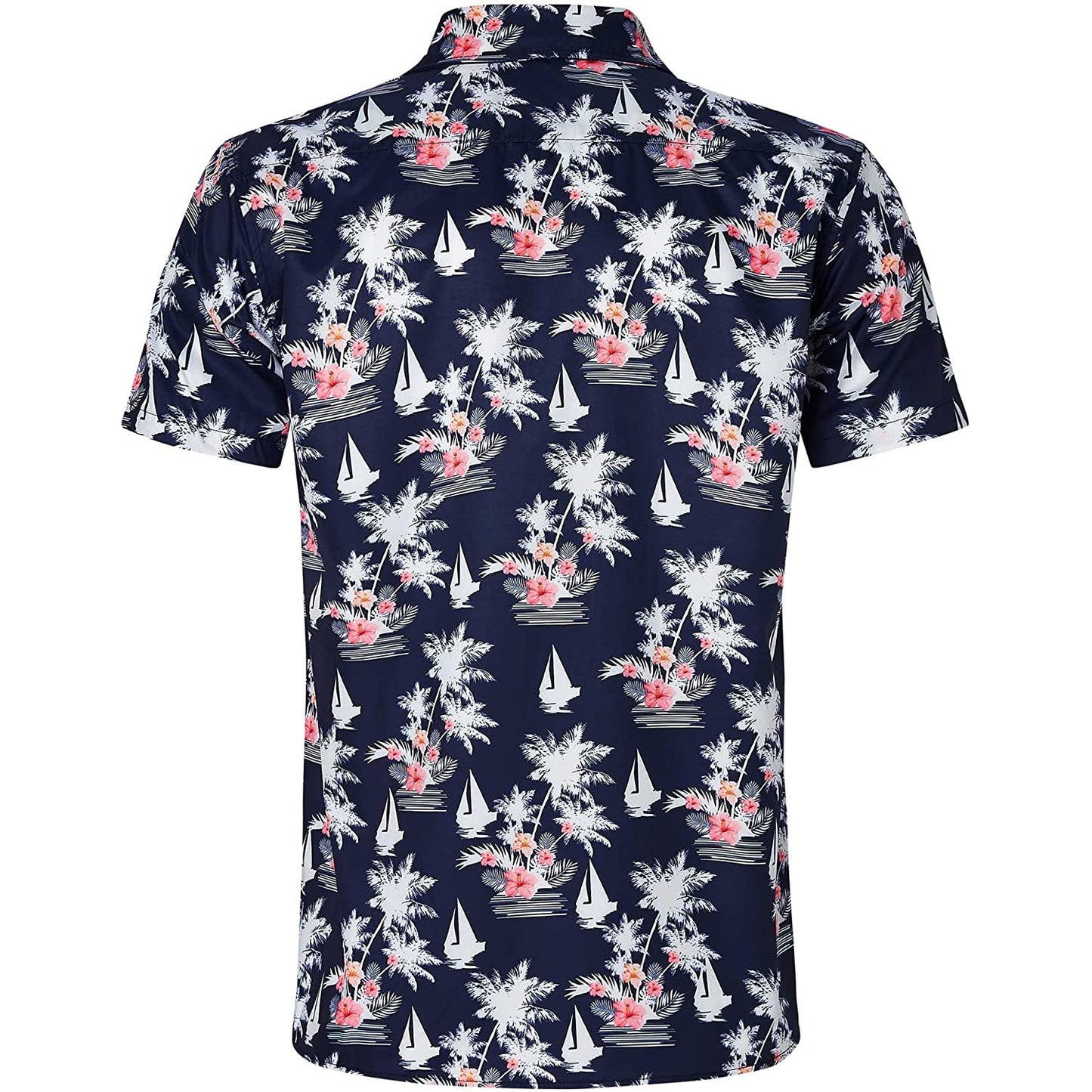 Navy Tropical Hawaii Tree Funny Hawaiian Shirt