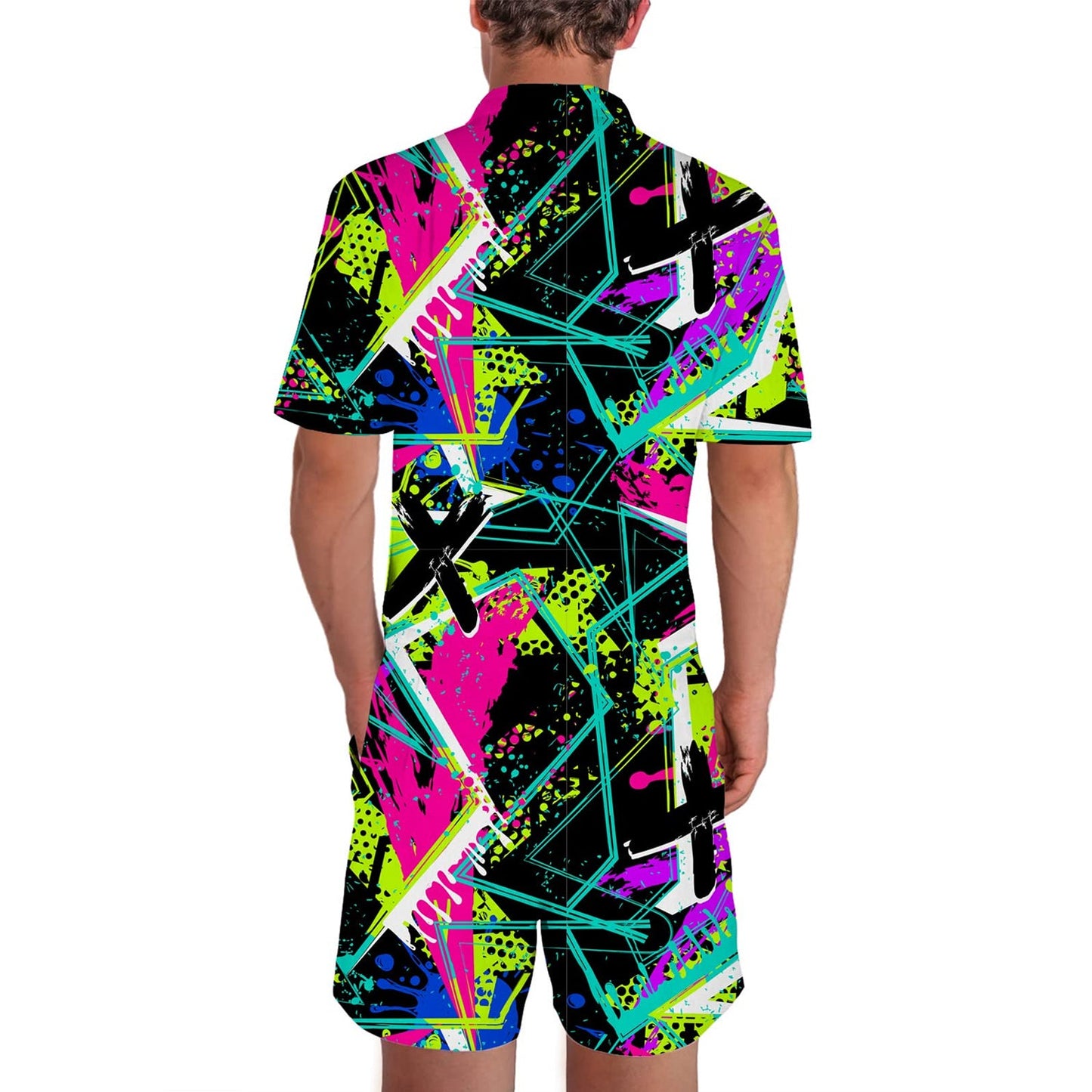 Graffiti Colorful Funny Men Romper