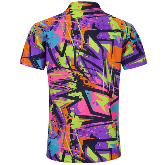 80s Colorful Graffiti Funny Hawaiian Shirt