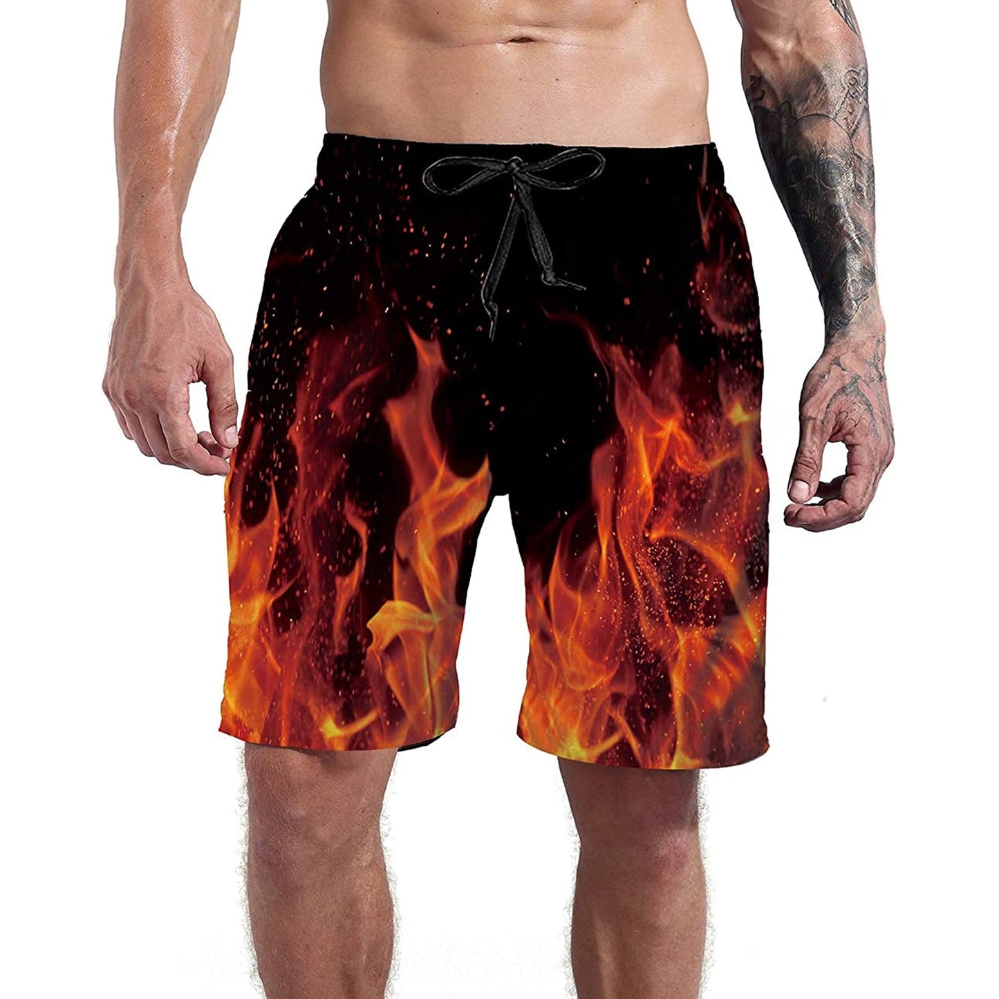 Flame Burning Funny Swim Trunks
