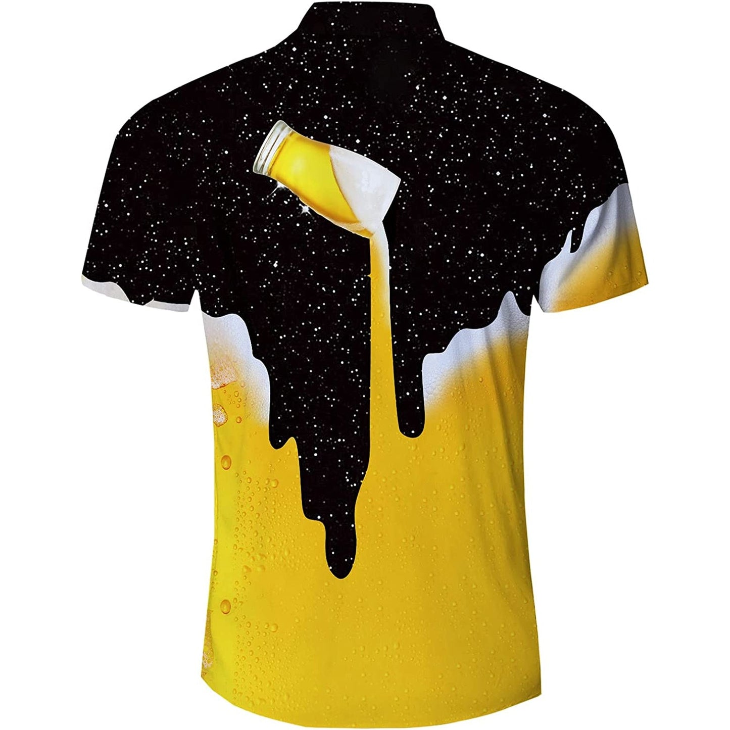 Galaxy Pouring Beer Funny Hawaiian Shirt