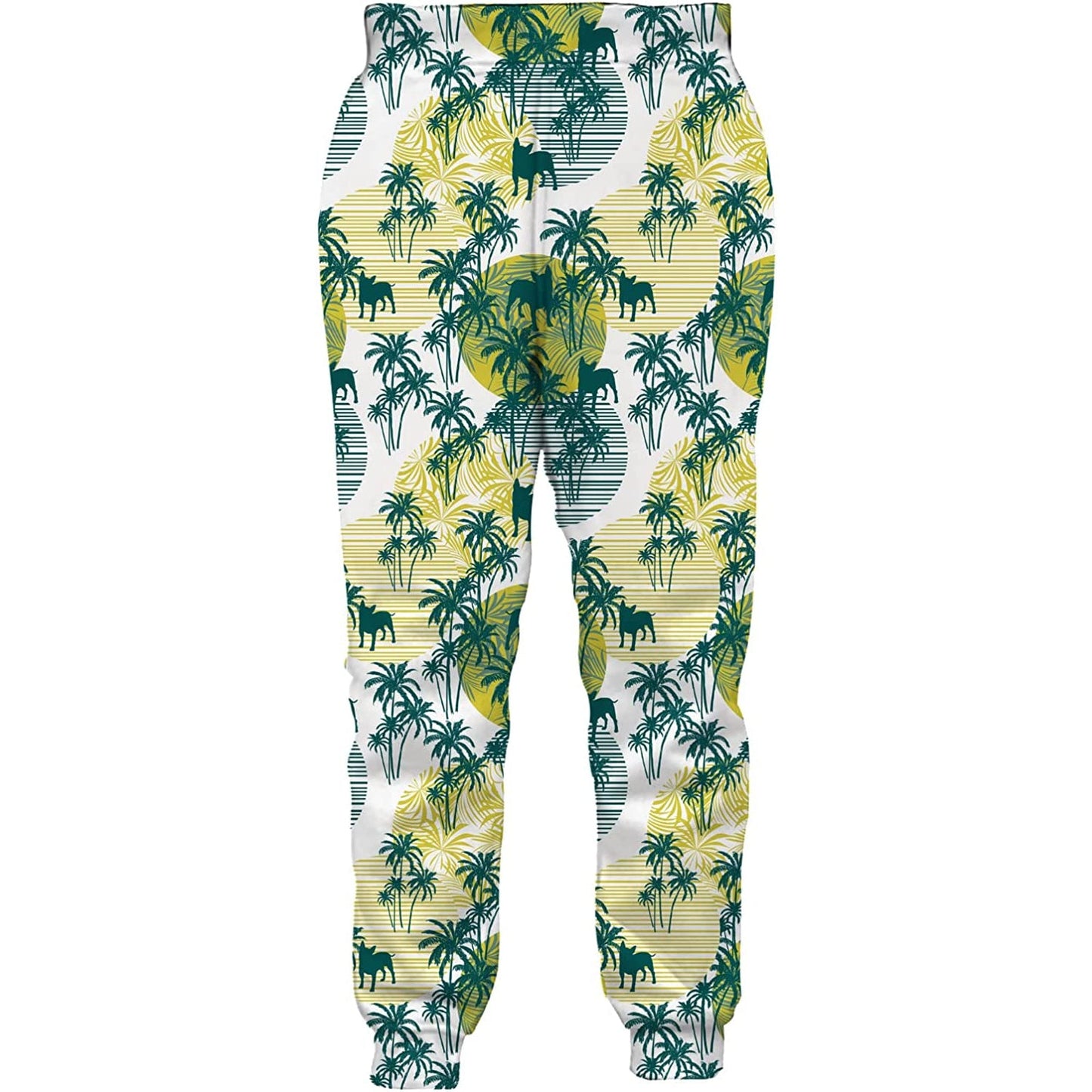 Palm Tree Dog Funny Joggers