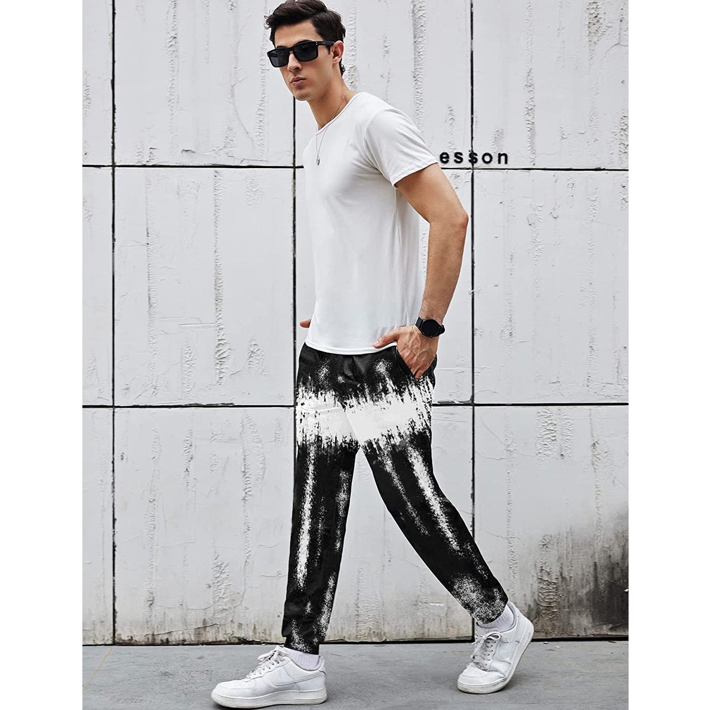 Black Melting Forest Funny Joggers