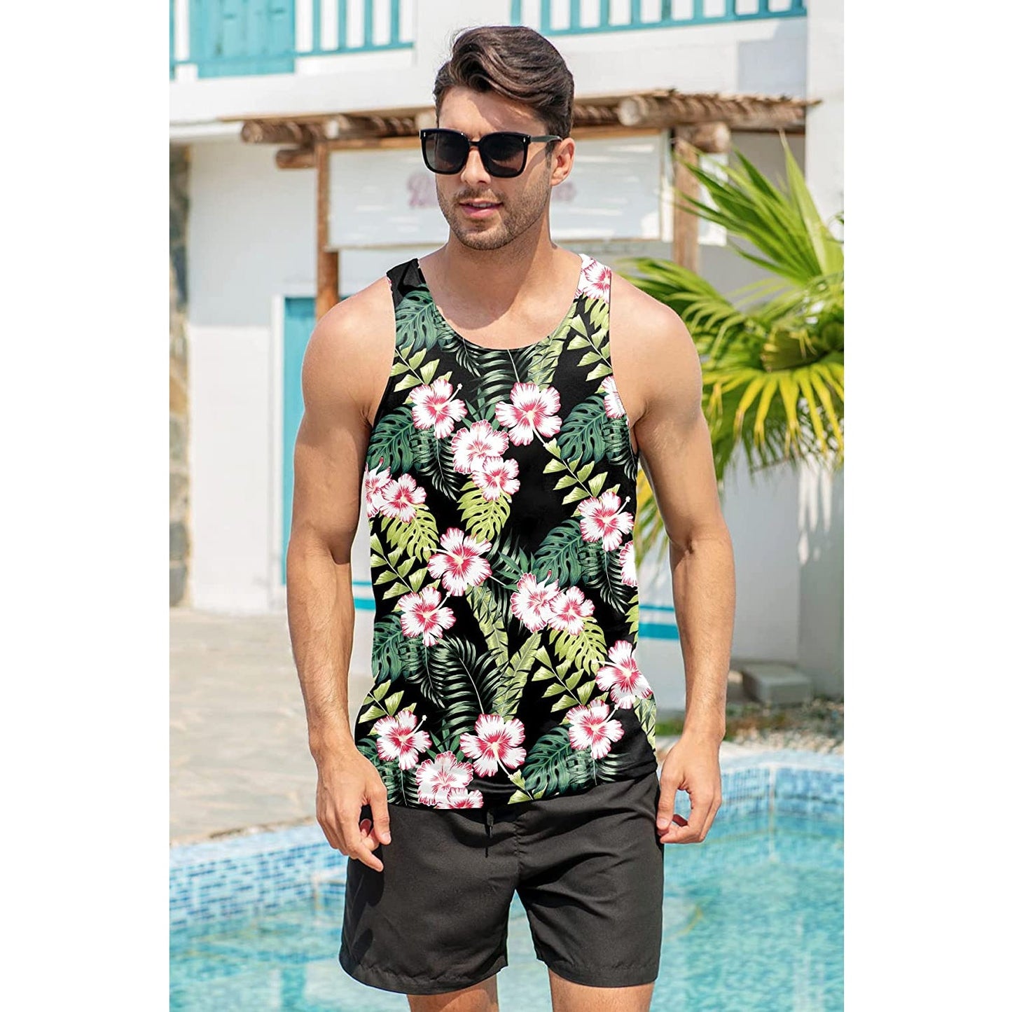 Floral Leaf Funny Tank Top