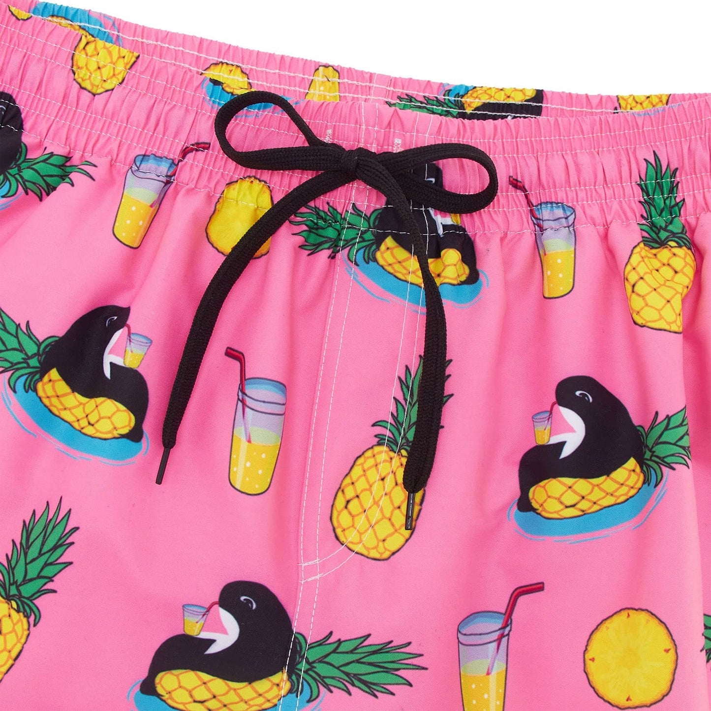 Whale Pineapple Pink Funny Board Shorts