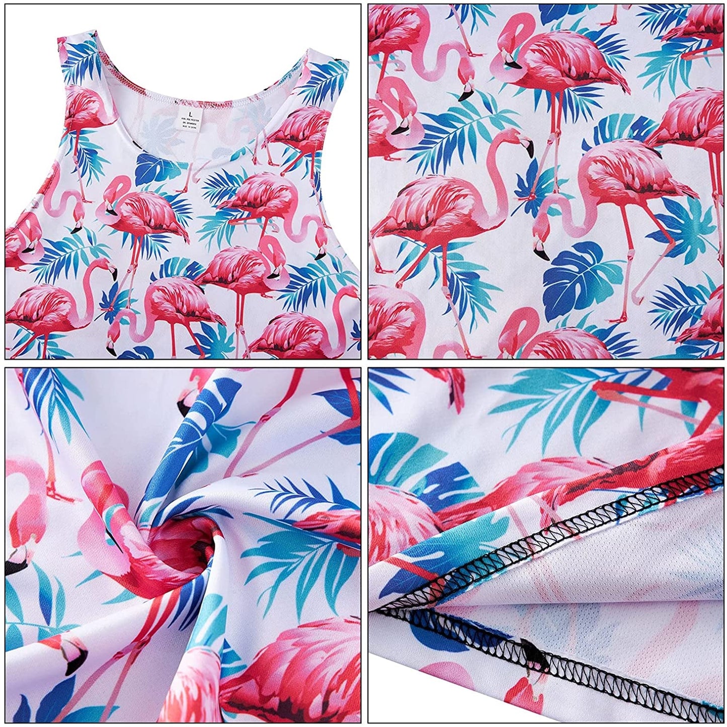 Pink Flamingo White Funny Tank Top