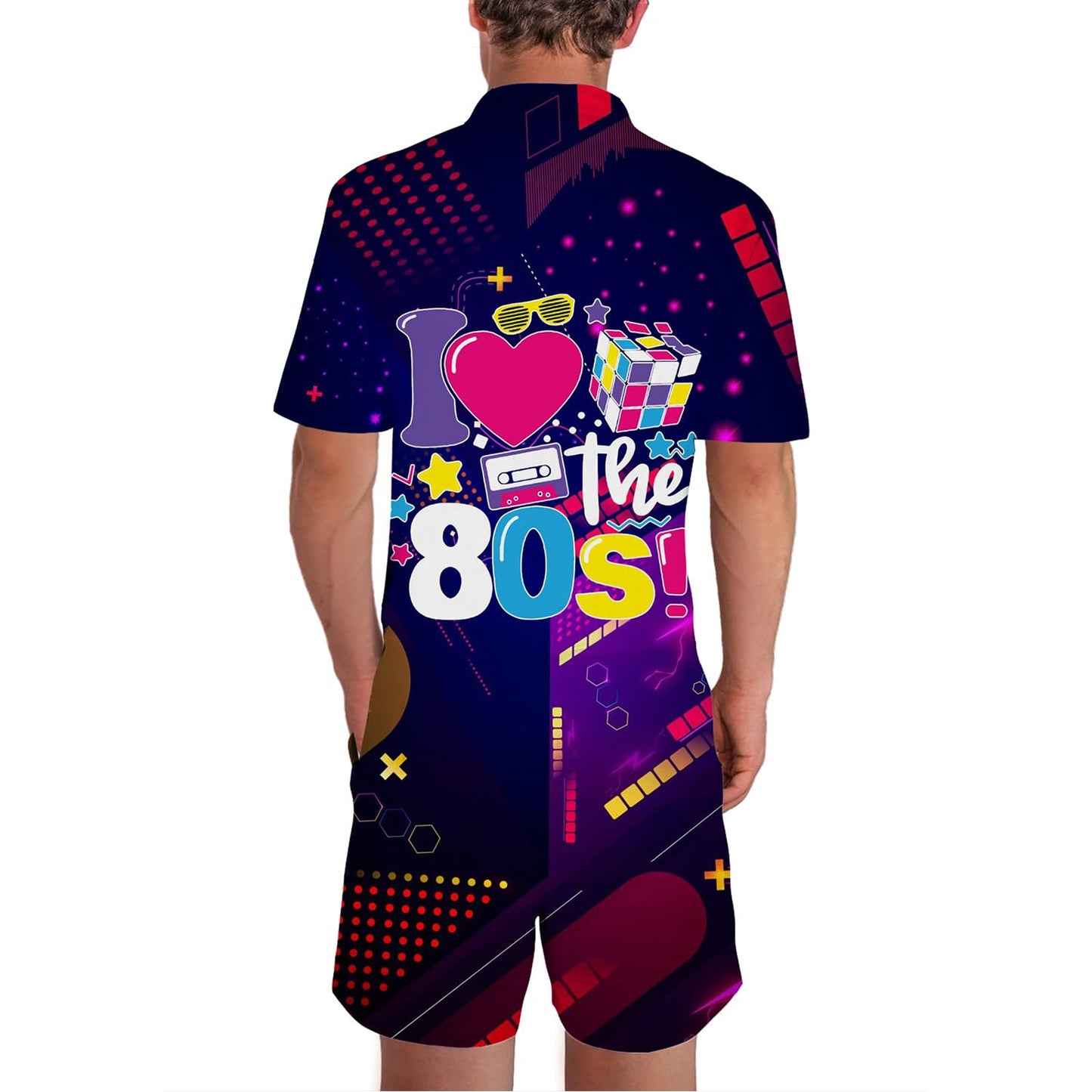I Love 80S Vintage Funny Male Romper