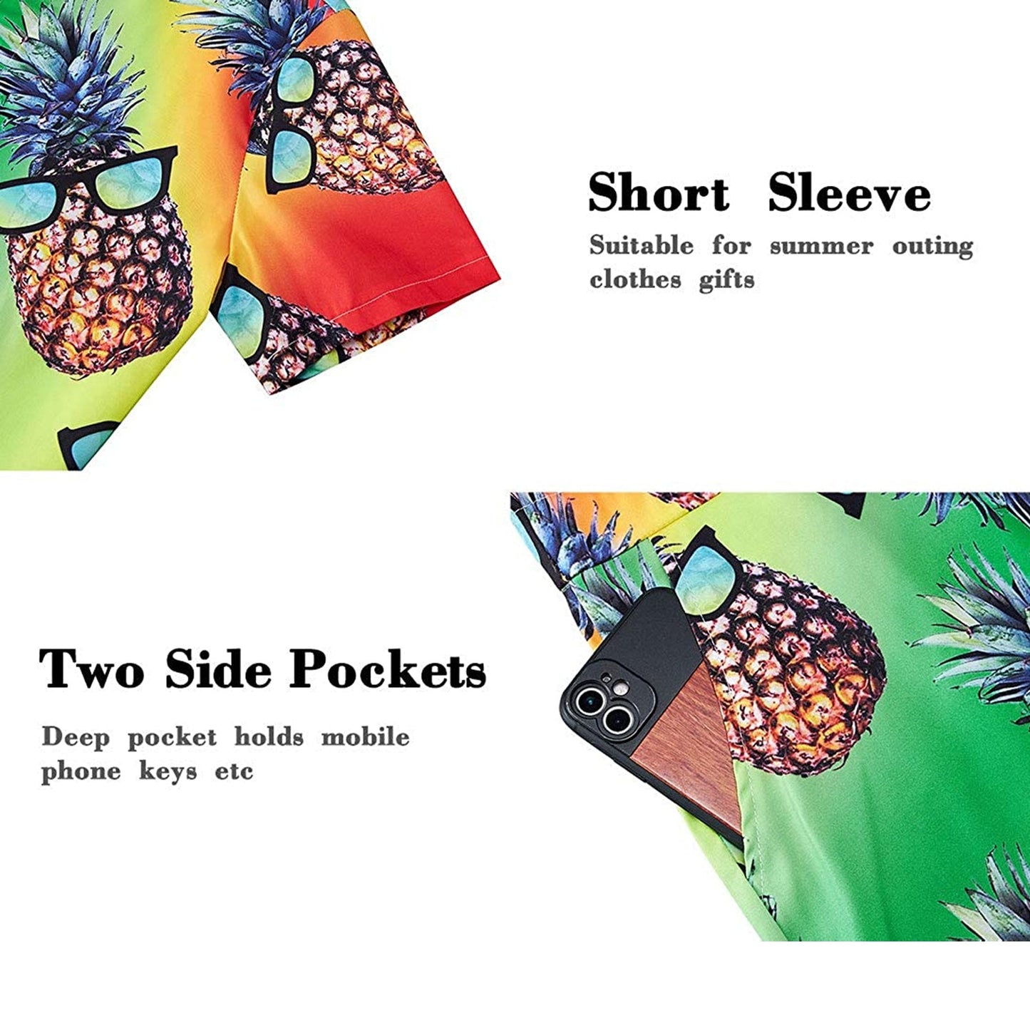 Colorful Sunglasses Pineapple Male Romper
