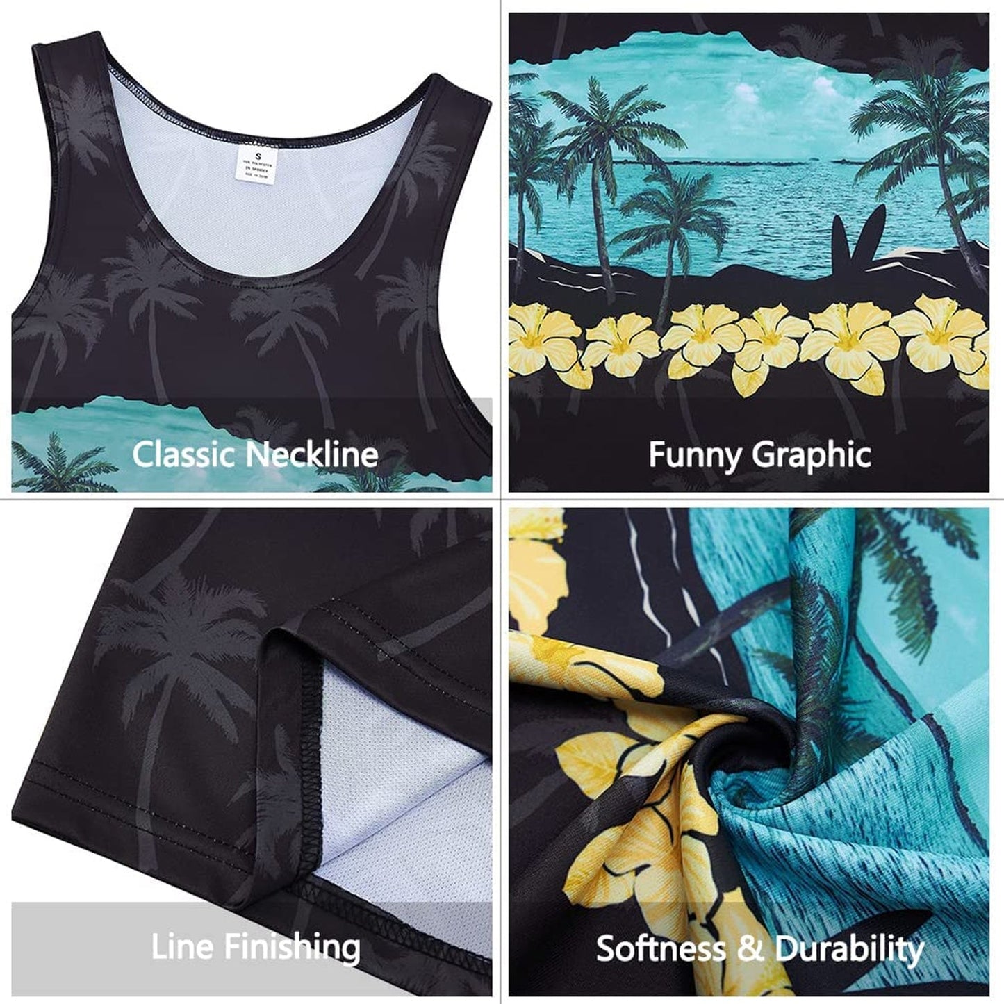 Palm Tree Flowers Funny Tank Top