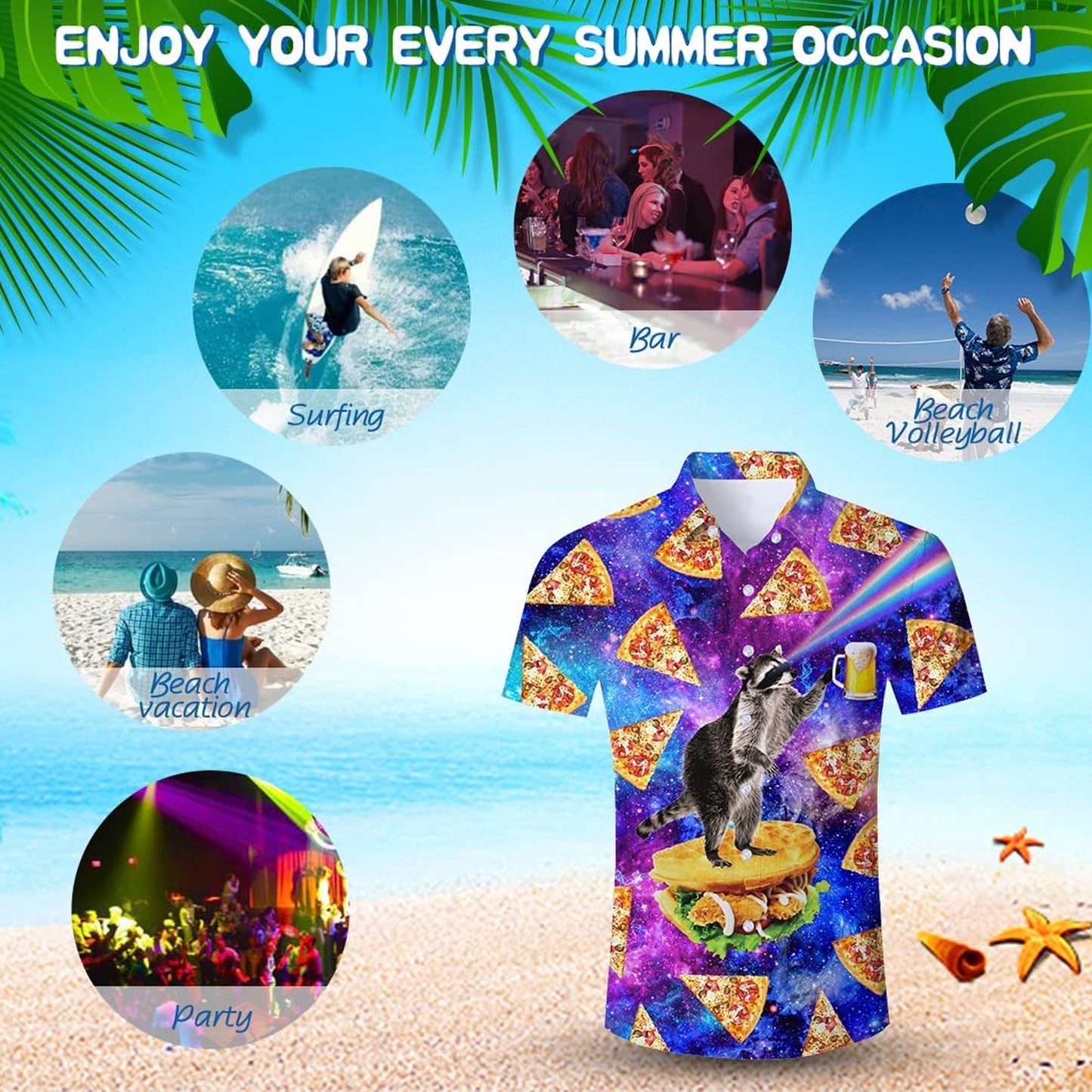 Galaxy Pizza Itachi Funny Hawaiian Shirt