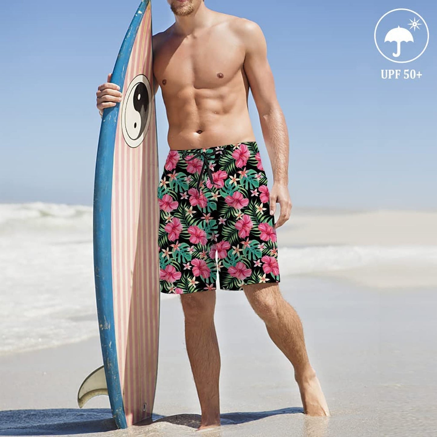 Flowers Funny Swim Trunks