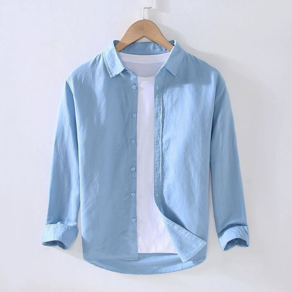 Light Blue Pure Linen Shirt