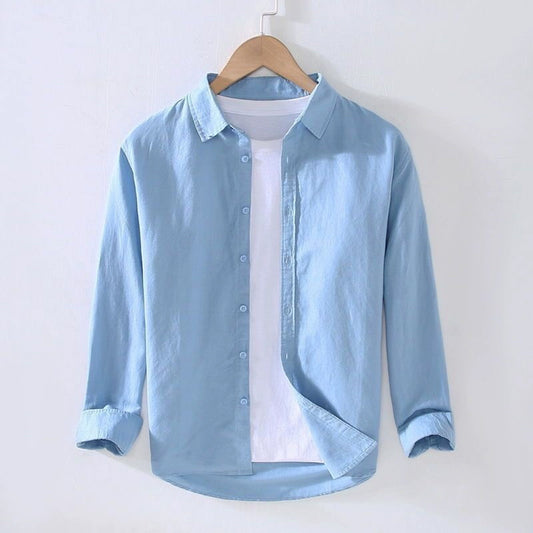 Light Blue Pure Linen Shirt