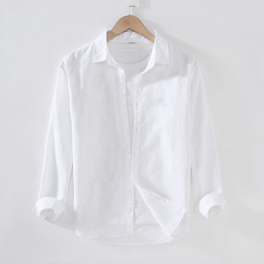 White Pure Linen Shirt