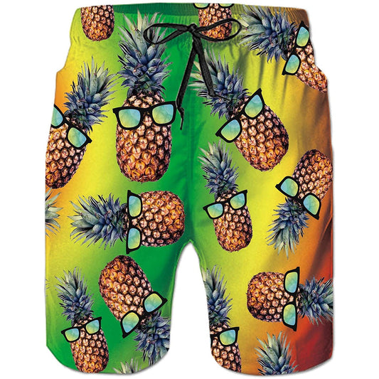Sunglasses Pineapple Funny Swim Trunks