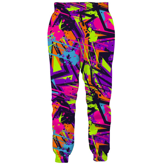 80s Colorful Graffiti Funny Sweatpants