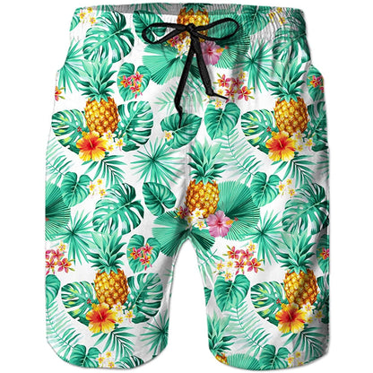 Leaf Pineapple Funny Swim Trunks