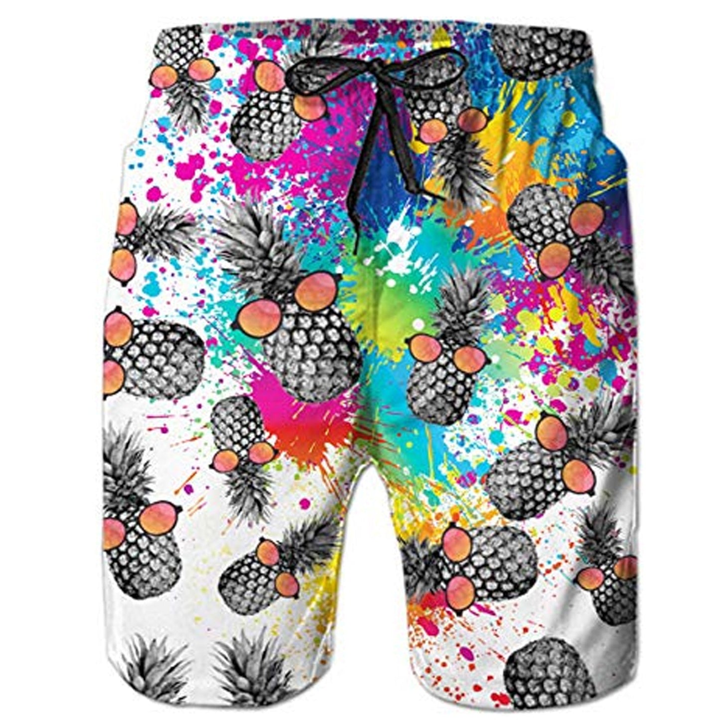 Sunglasses Pineapple Painting Funny Swim Trunks