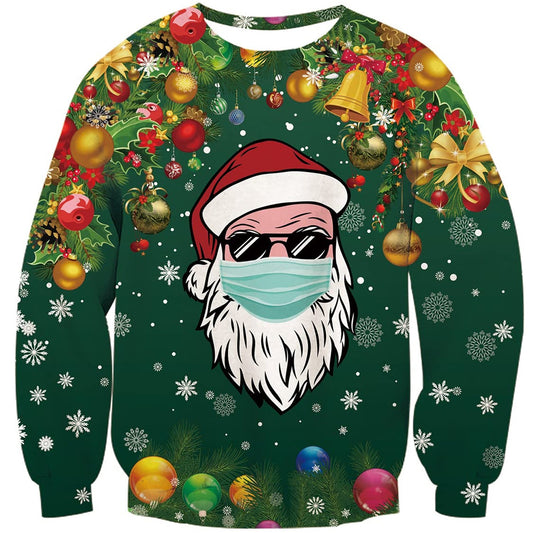Santa Claus with a Mask Ugly Christmas Sweater