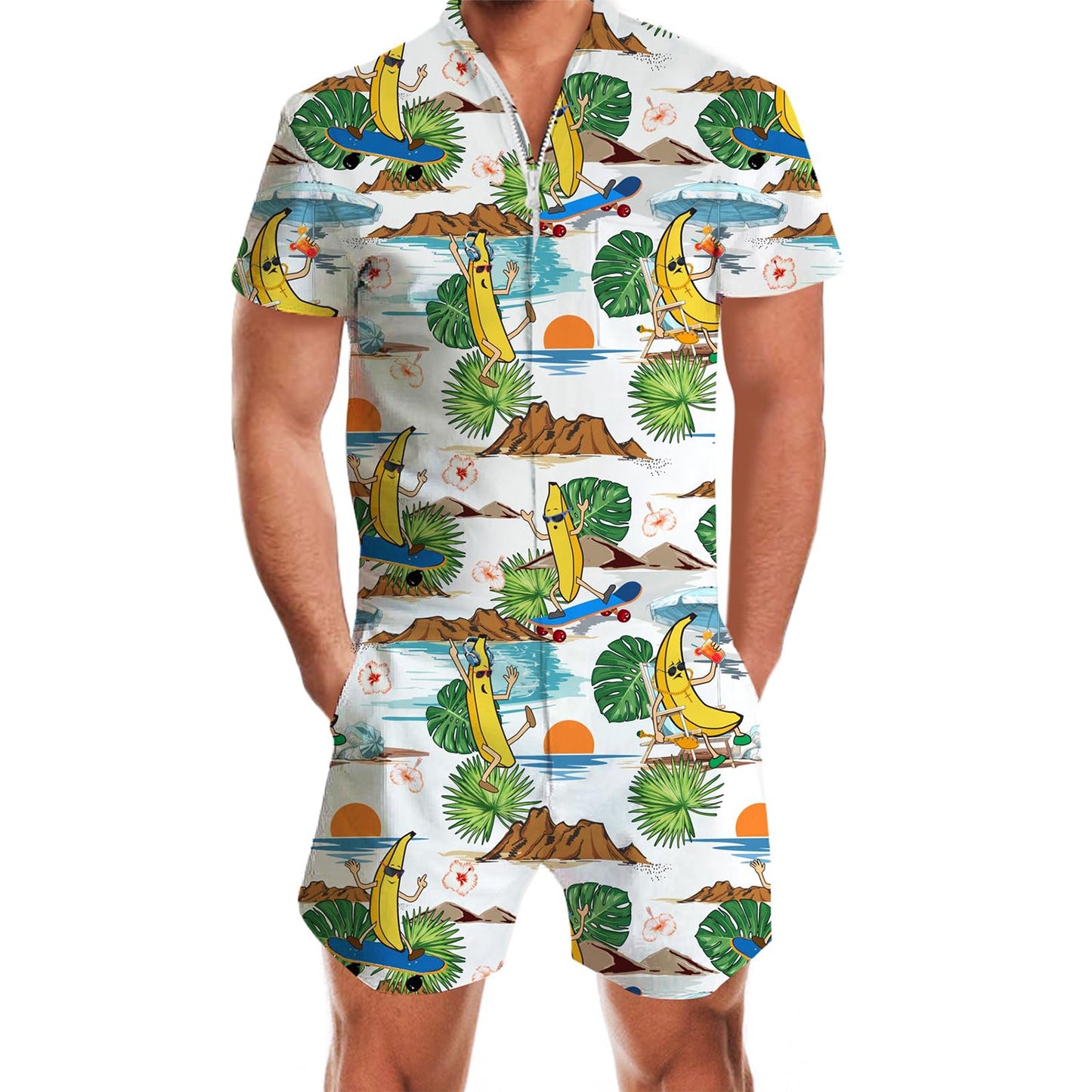 Hawaii Banana Funny Male Romper