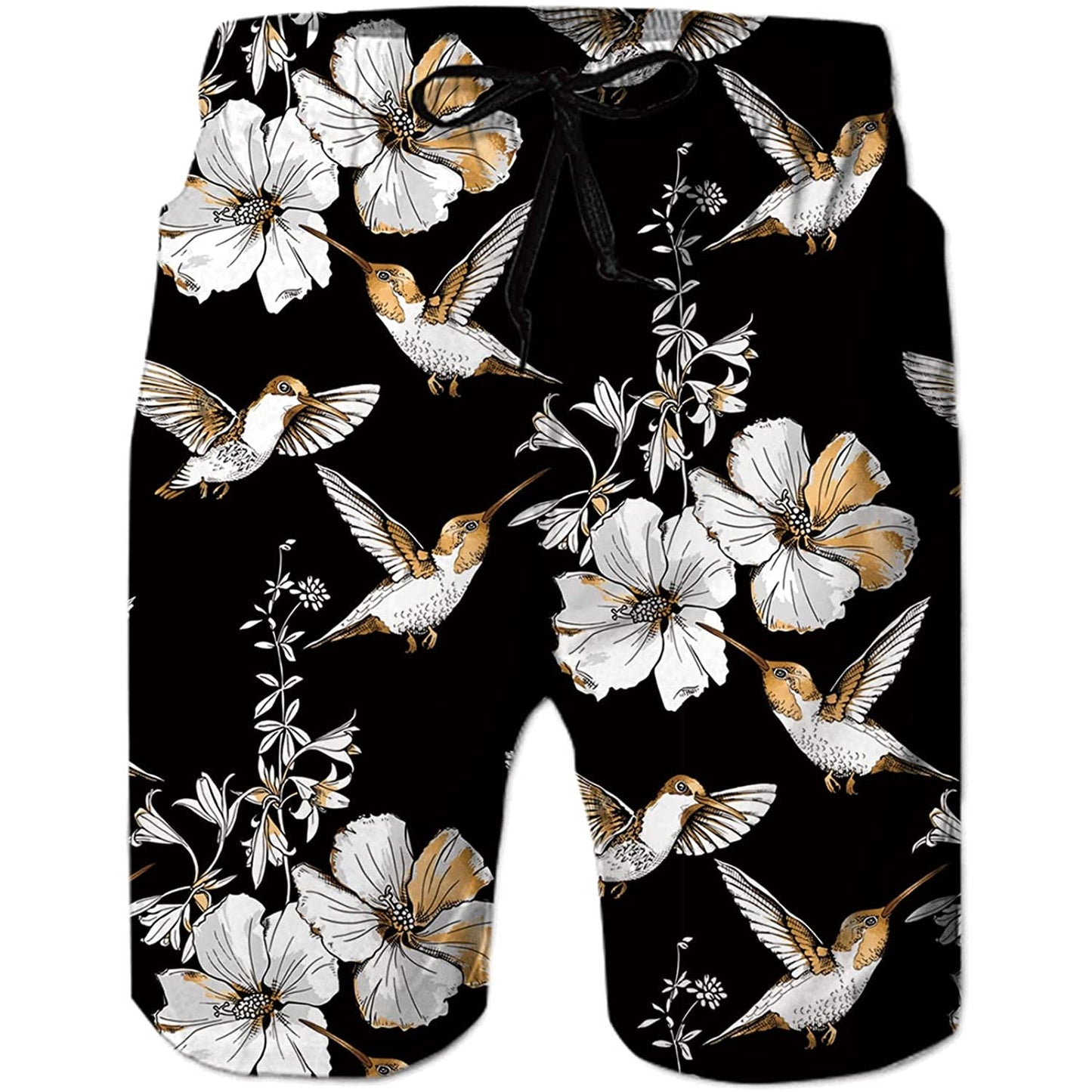 Flower Birds Funny Swim Trunks