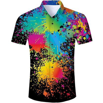 Black Spray Paint Funny Hawaiian Shirt