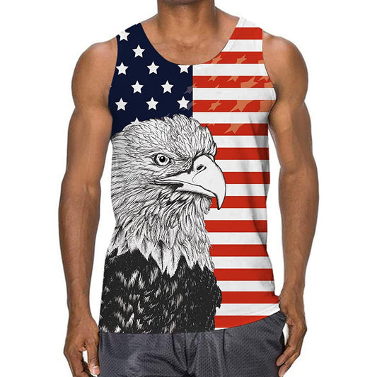 American Flag Eagle Funny Tank Top