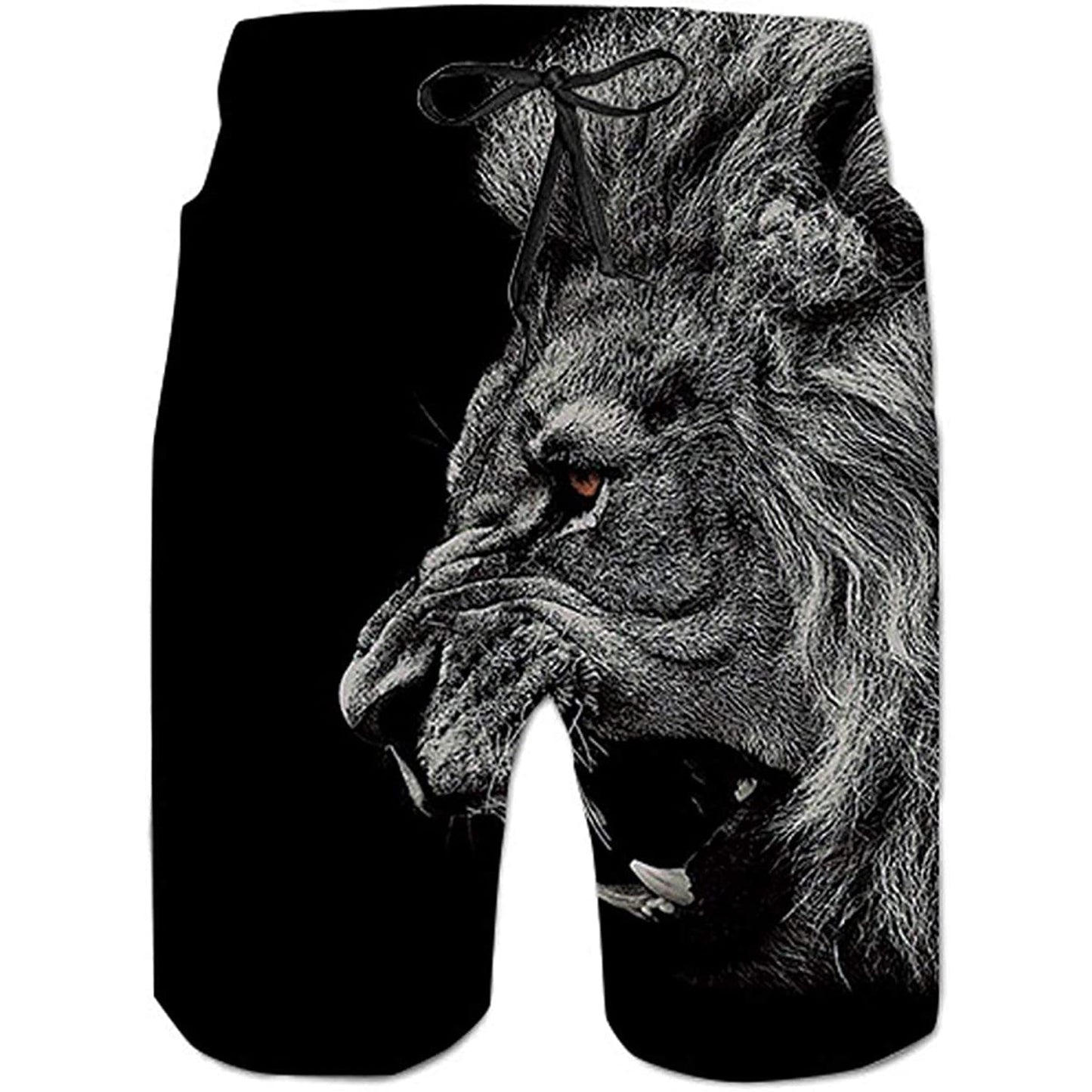 Black Lion Funny Swim Trunks