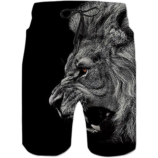 Black Lion Funny Swim Trunks