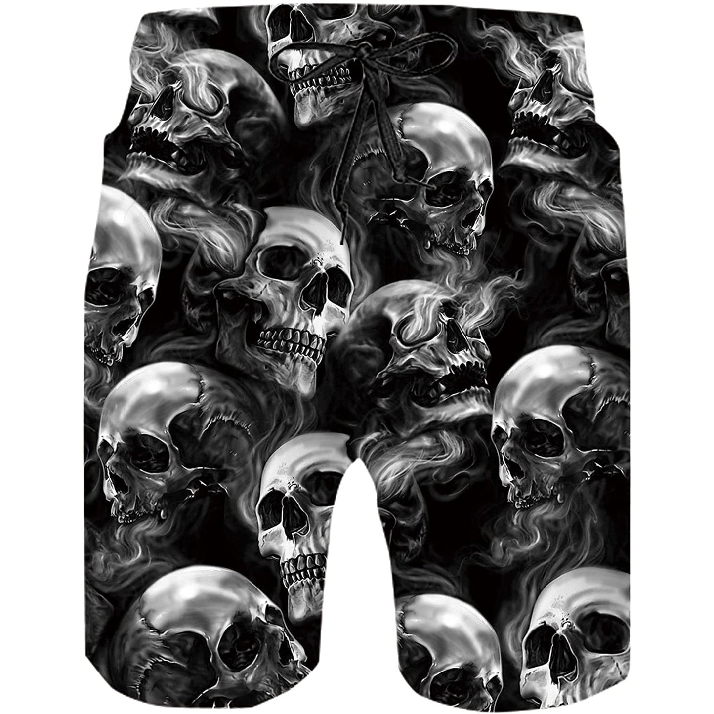 Smoke Skull Funny Swim Trunks