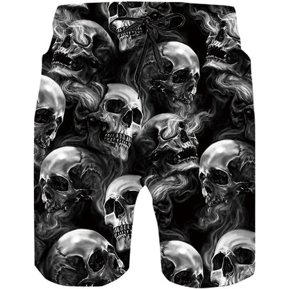 Smoke Skull Funny Swim Trunks