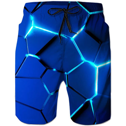 Blue Crack Funny Swim Trunks