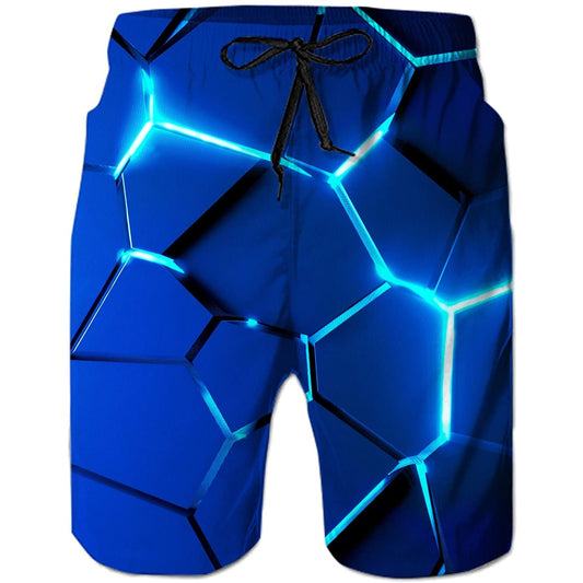 Blue Crack Funny Swim Trunks