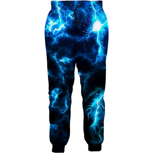 Blue Lightning Funny Sweatpants