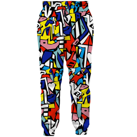 80s Colorful Graffiti Funny Sweatpants
