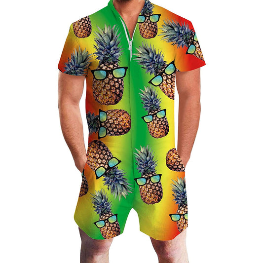 Colorful Sunglasses Pineapple Male Romper
