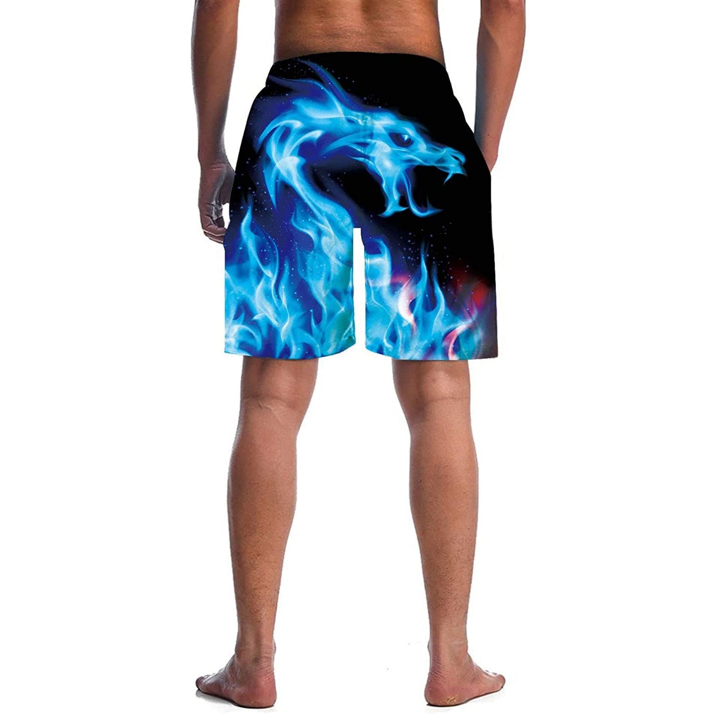 Ice Blue Dragon Funny Swim Trunks
