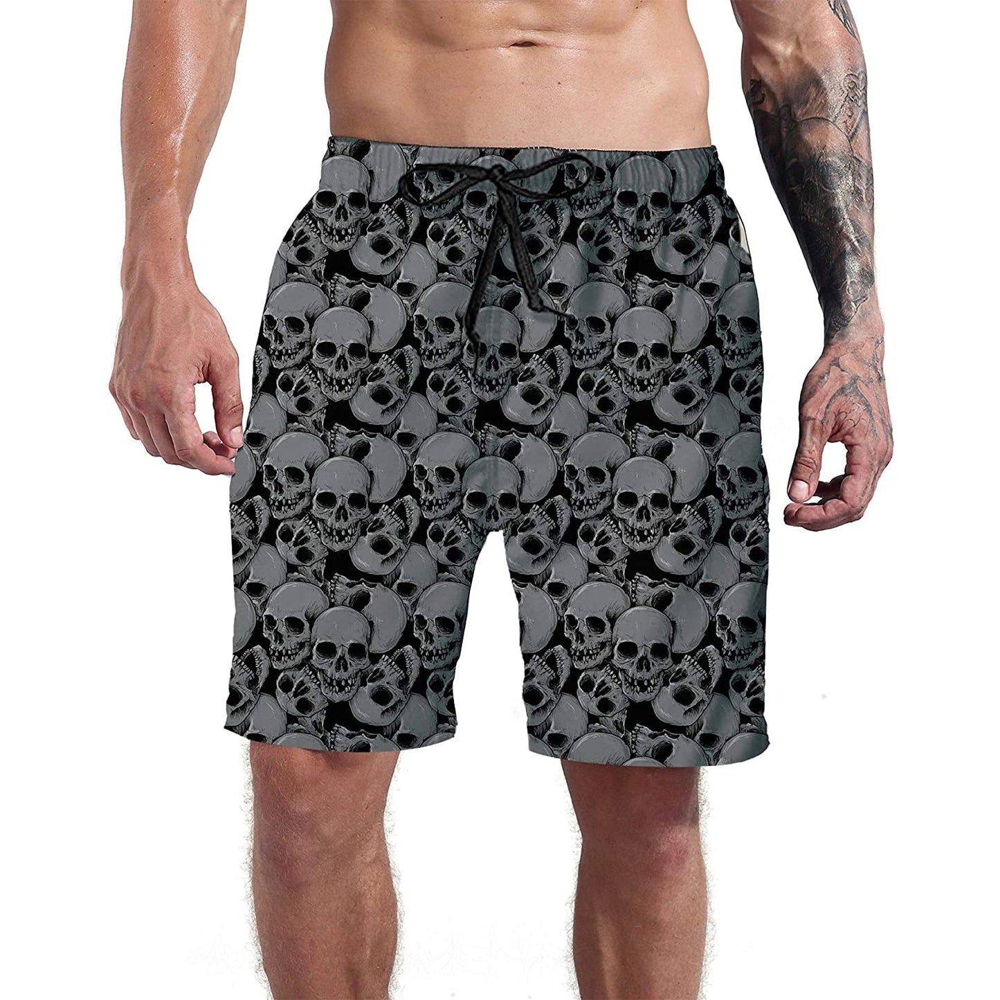 Scary Skull Funny Swim Trunks