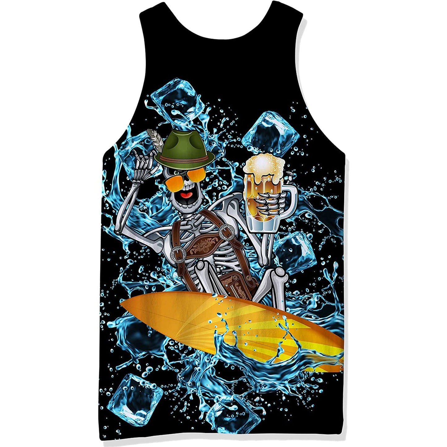 Beer Skeleton Funny Tank Top
