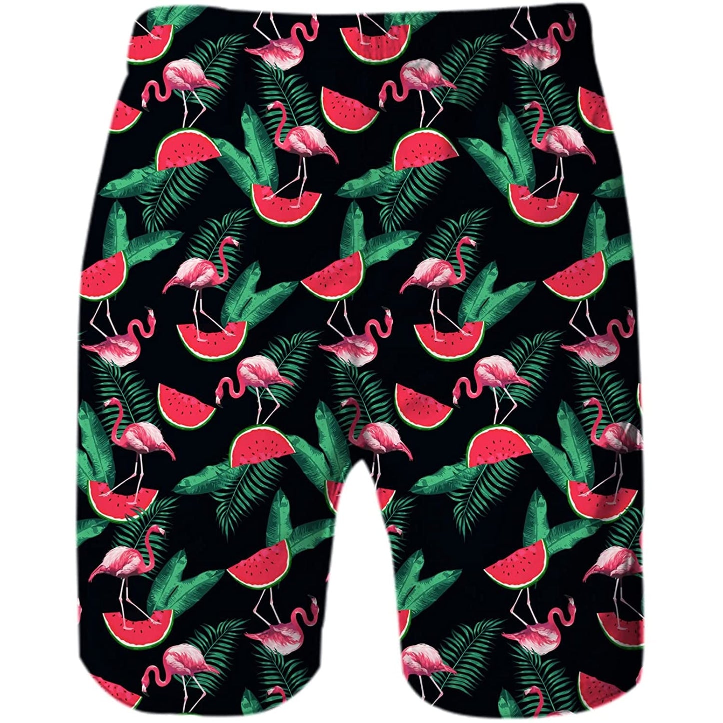 Leaf Flamingo Watermelon Funny Swim Trunks