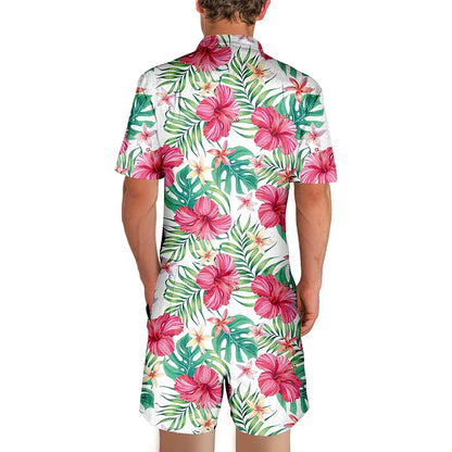 Hawaiian Flower Guy Romper