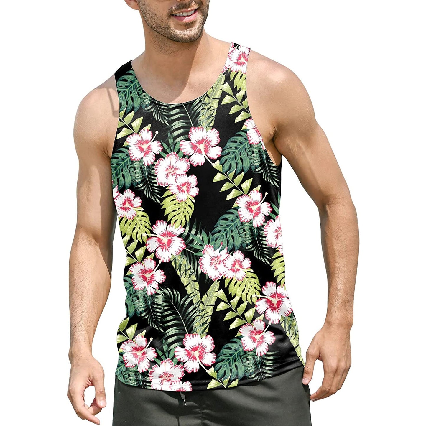 Floral Leaf Funny Tank Top