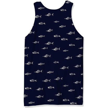 Shark Dark Blue Funny Tank Top