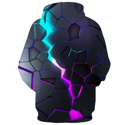 Blue & Purple Fissure Funny Hoodie