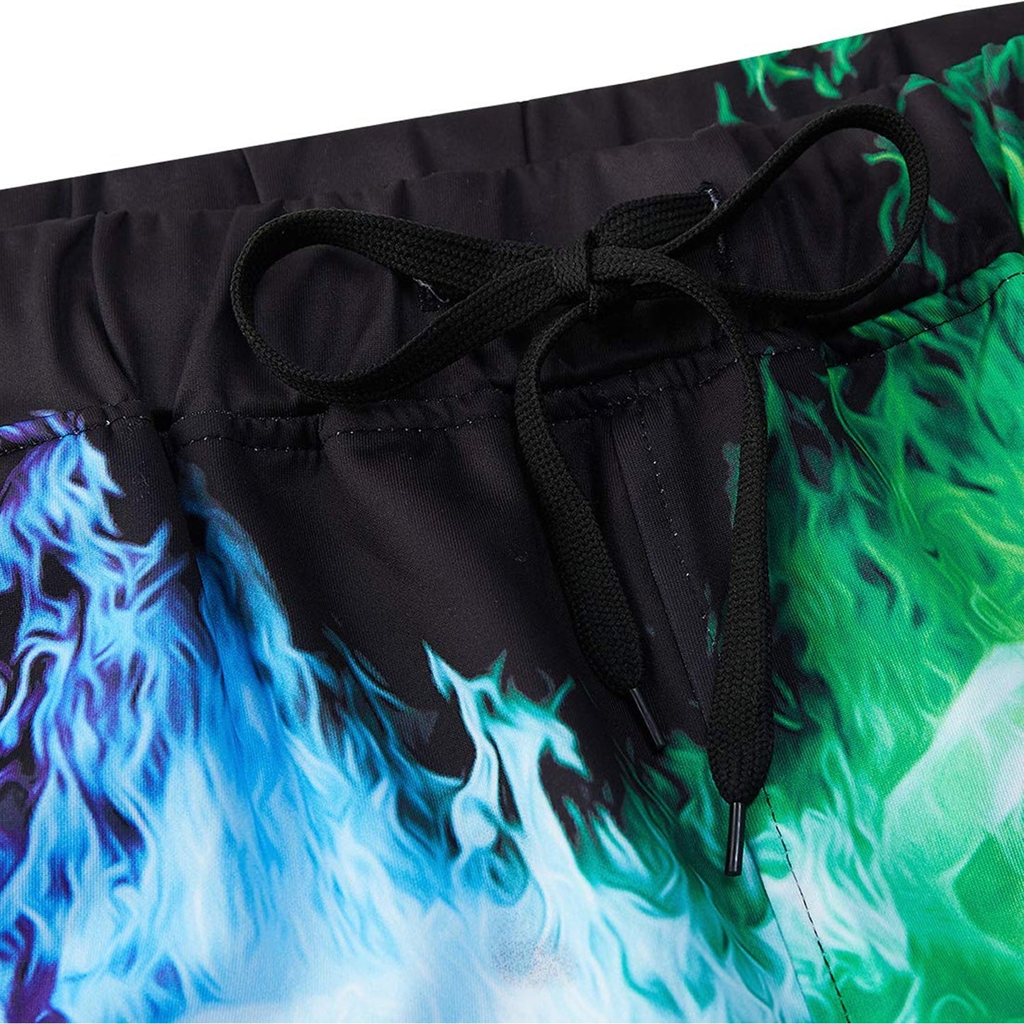 Green Fire Skull Funny Sweatpants